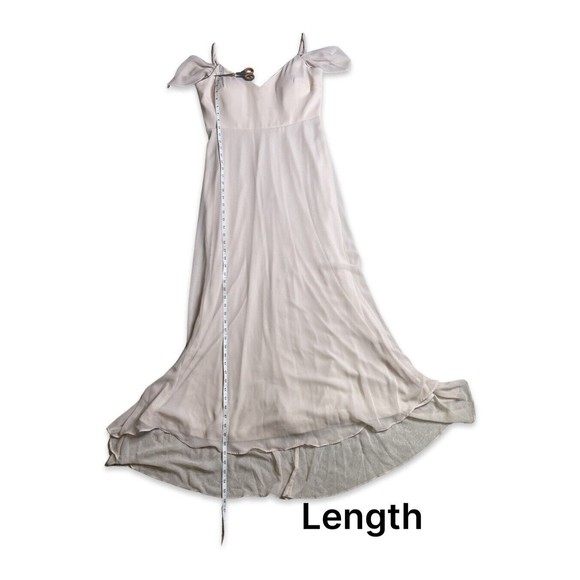 Birdy Gray Bridesmaids Dress Large Convertible Chiffon Champagne Blush Pockets - Picture 7 of 13